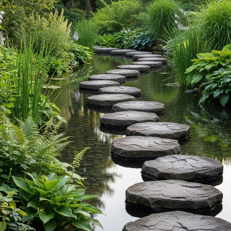 Floating Pathway in Garden