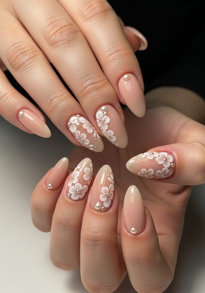 USA Floral Nails Decor