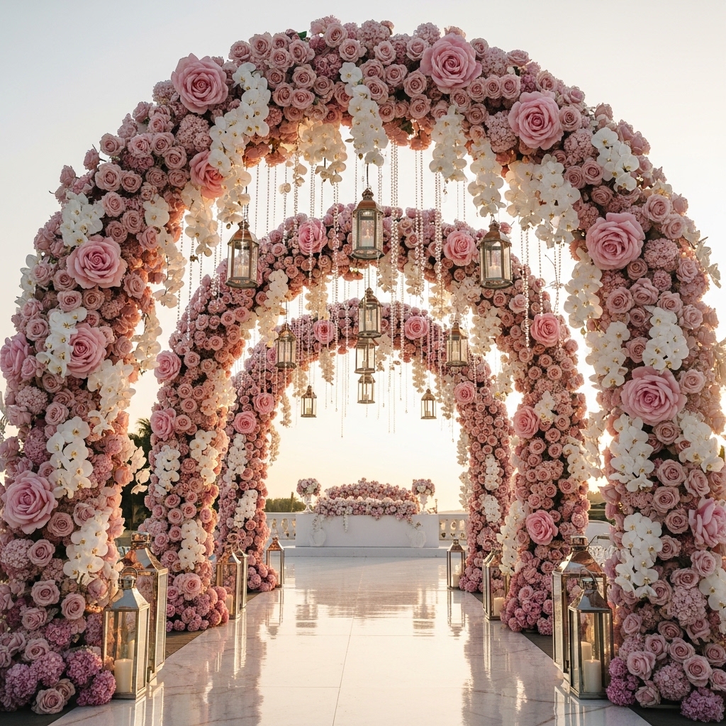 Floral wedding arch outdoor wedding ideas USA
