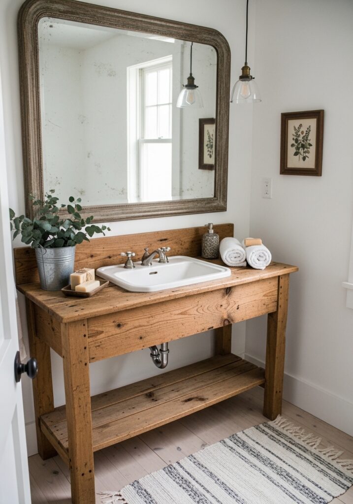 Wooden Decoration of Small Bathroom Decoration