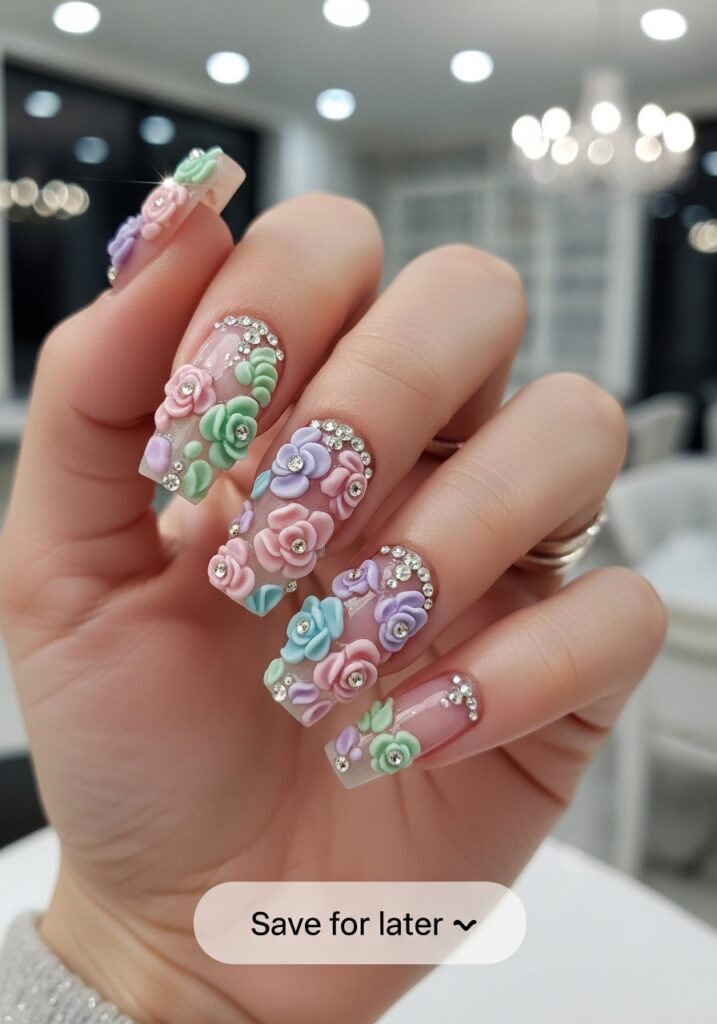 Floral Nails ideas viral in USA 2026