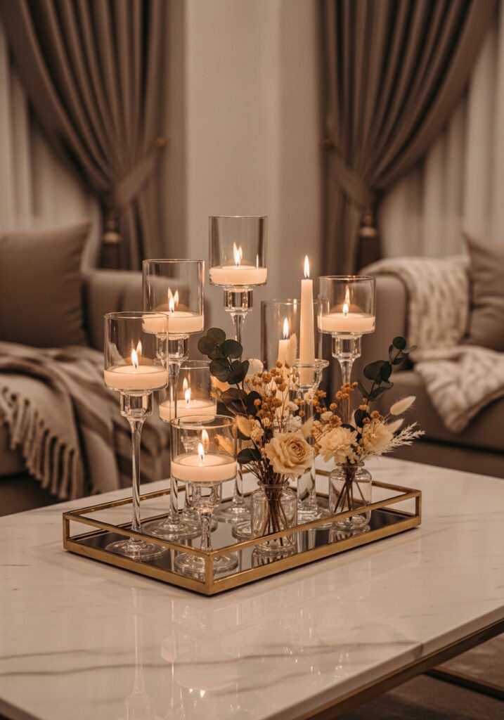 candle centerpiece living room decor ideas USA