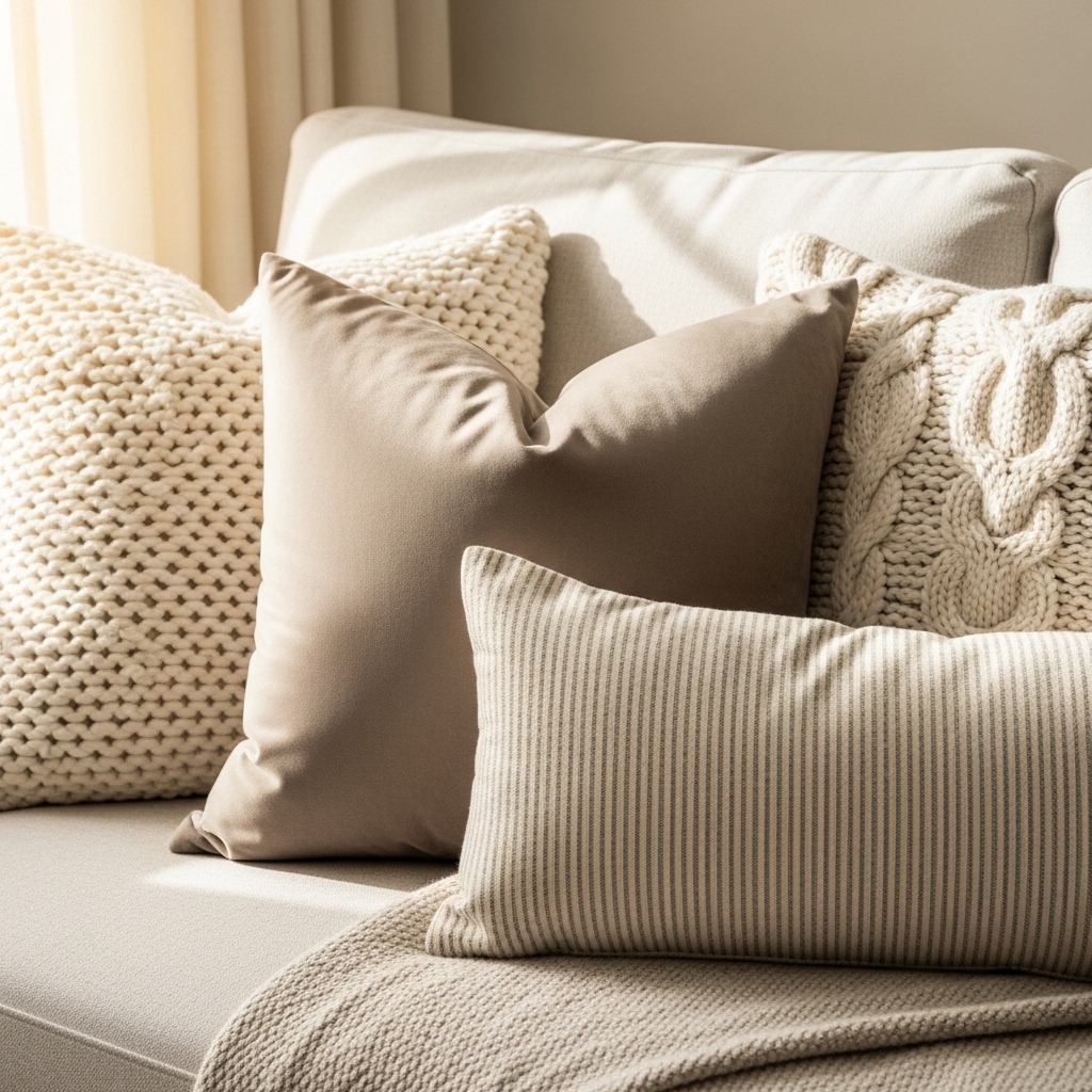 Textured pillows