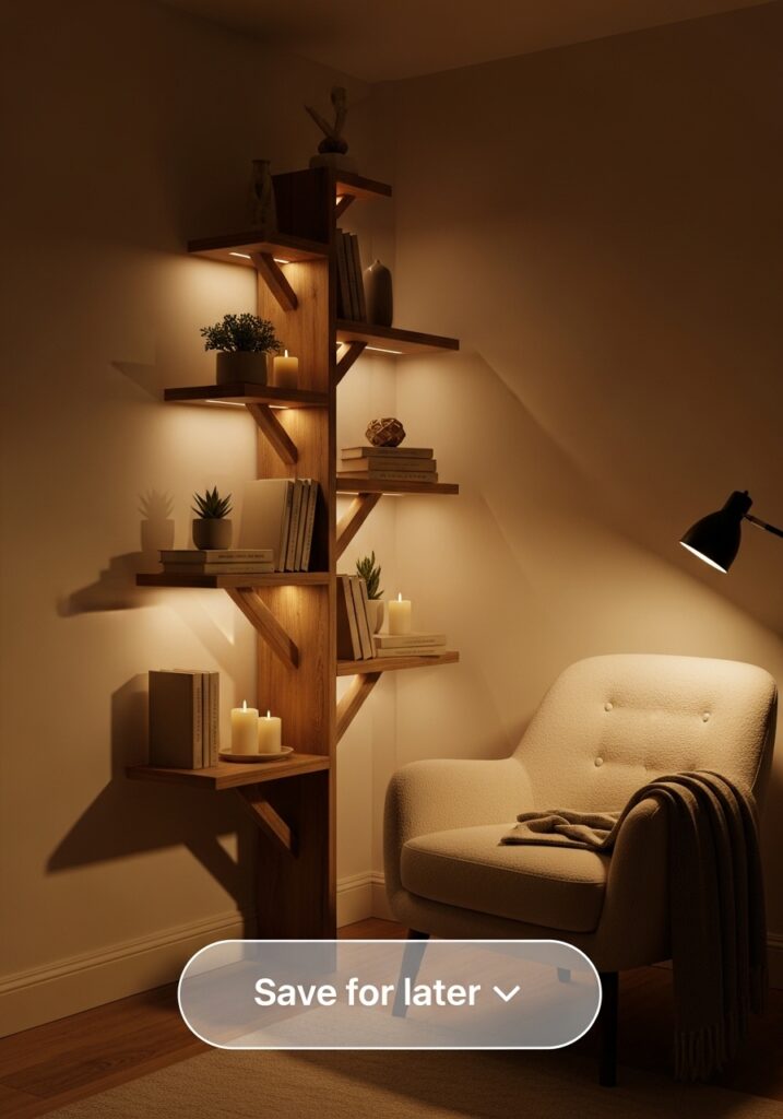 Corner TREE SHELF IDEAS USA