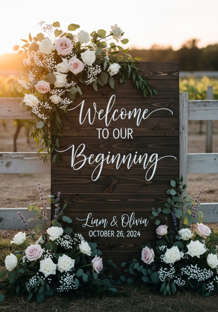 Welcome Sign for wedding and party trndy in USA