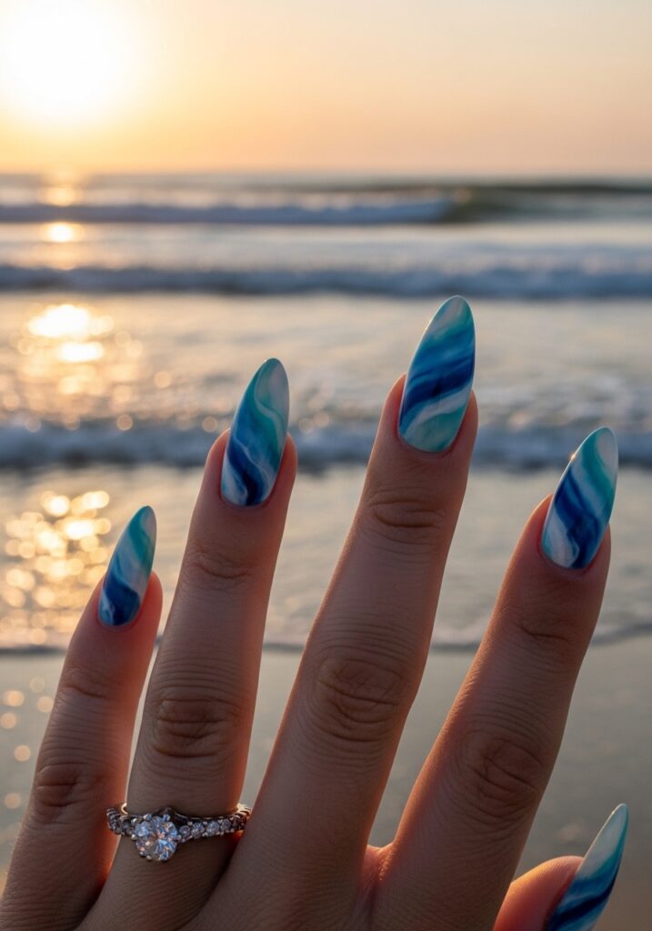 Wave style Nails Ideas 2026