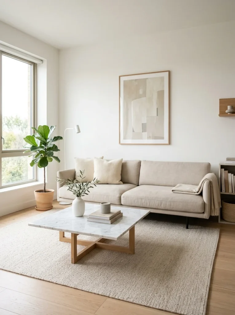 Minimal style living room decor ideas USA