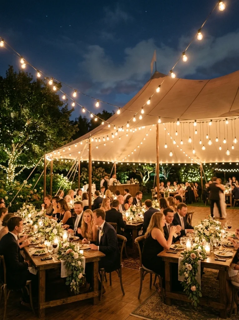 night wedding dinner