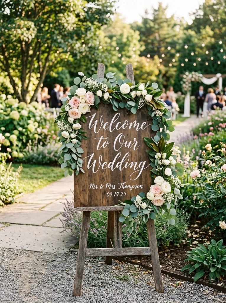 outdoor wedding sign USA