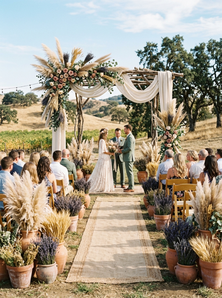 outdoor Boho wedding decor ideas USA