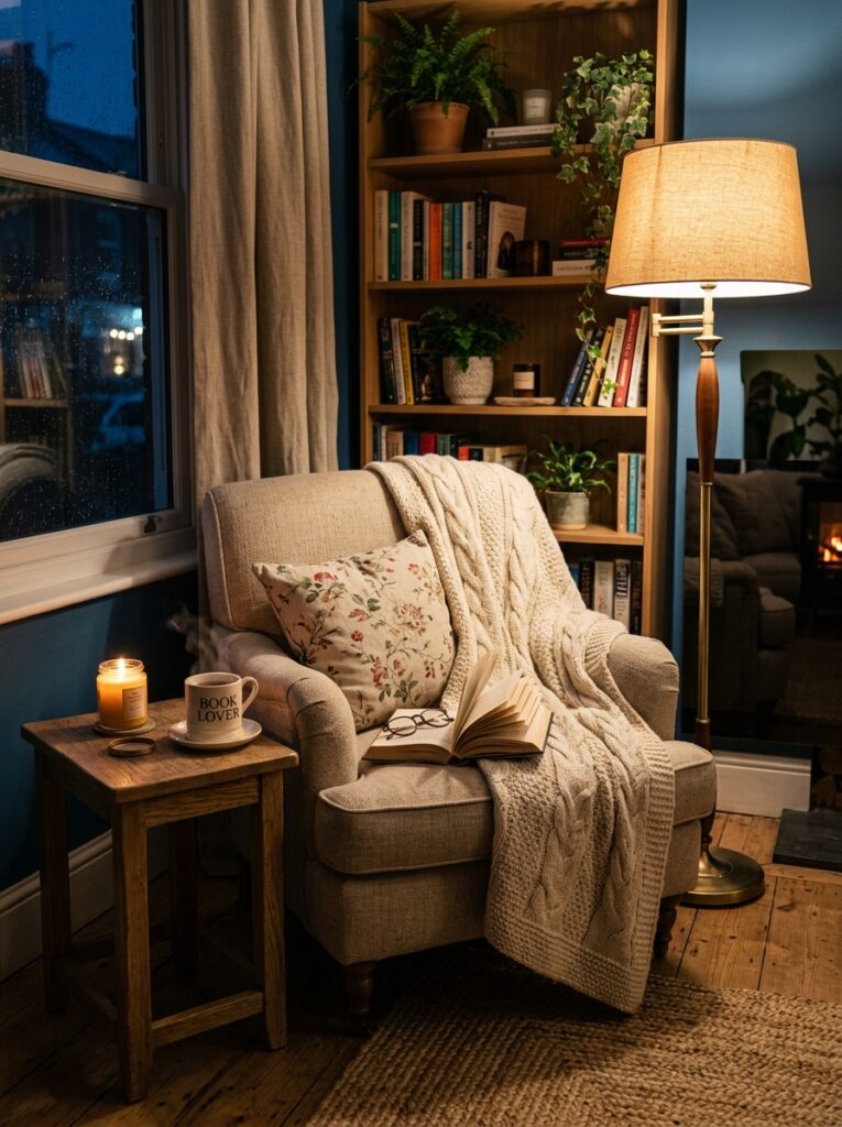 Corner book shelf