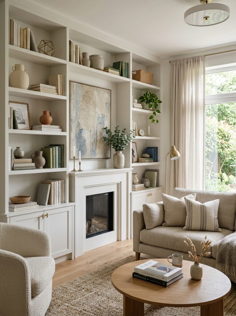 Built in wall shelf USA