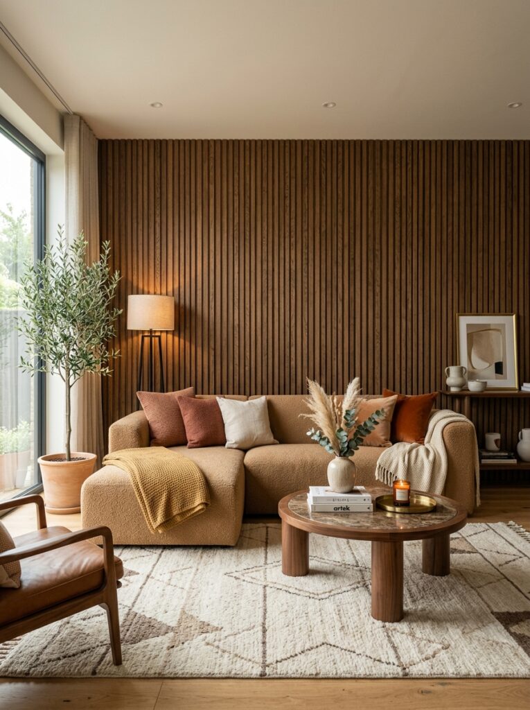 wooden salt wall deocr installation