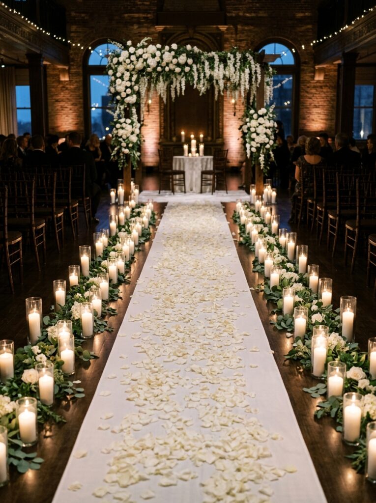 candlelit wedding ceremony USA