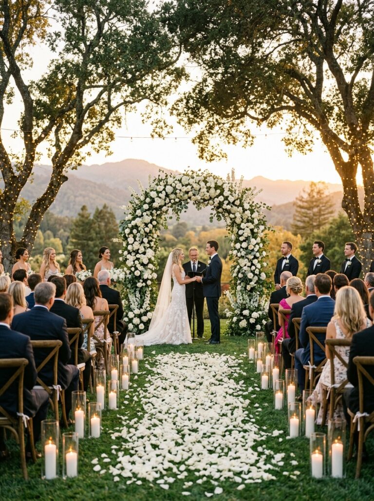 floral arch wedding USA