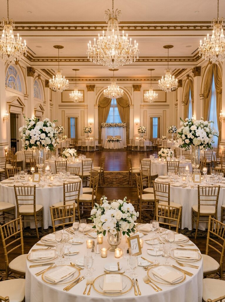 LED floral decoration with centerpiece
