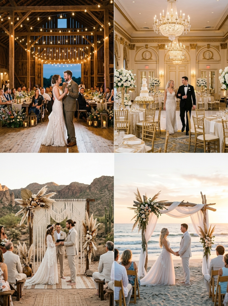 wedding collage theme USA wedding style